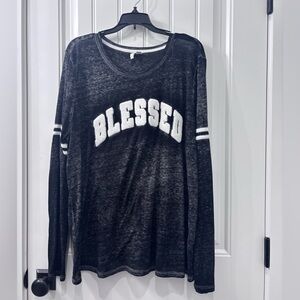 Cato Black and White Ringer Neck Tee